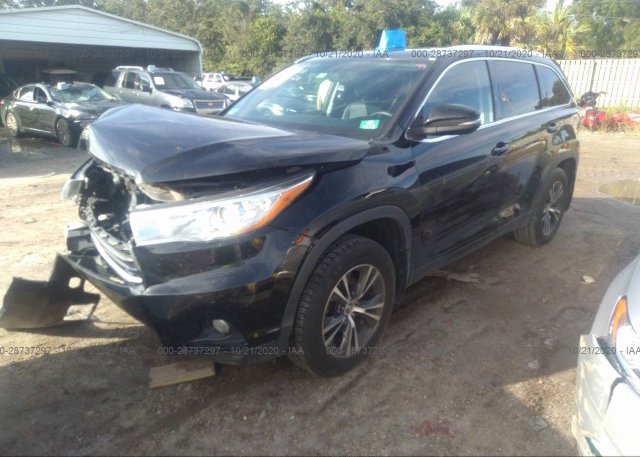из сша 2016 TOYOTA HIGHLANDER 5TDJKRFH2GS245647