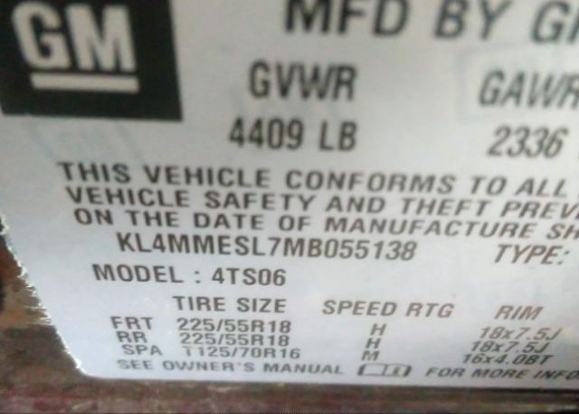 2021 BUICK ENCORE GX(VIN: KL4MMESL7MB055138