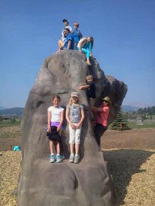 Kids Bouldering In The Big SKy Community Park | Photo: Big Sky Community Organization