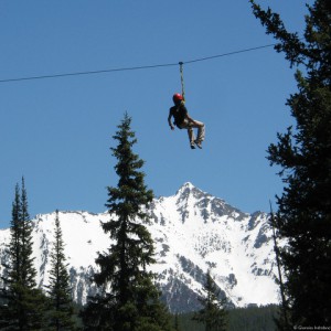 ziplining at Big Sky Resort