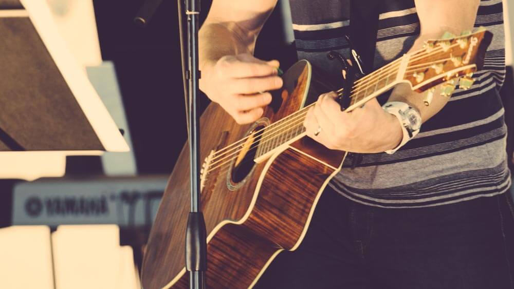playing guitar stock photo