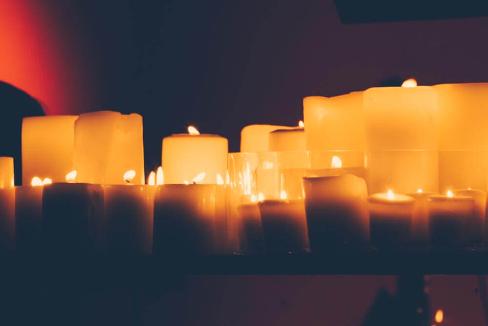 church candles stock photo