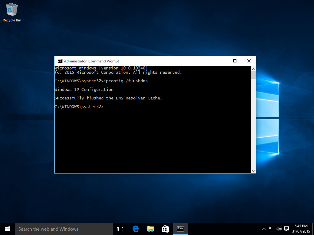 flush dns windows 10 step 5