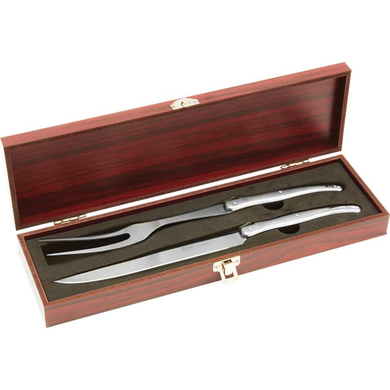 Wholesale 2pc EuropeanStyle Carving Set in Wood Box Buy Wholesale