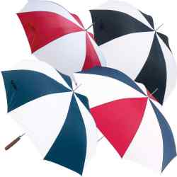 48" Auto Open Navy/White Umbrella