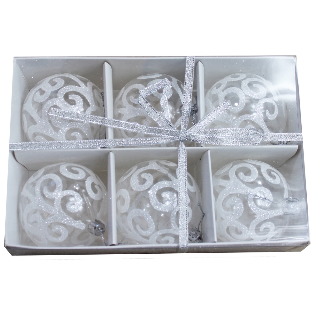 wholesale 6pk 80mm quot transparent white swirl quot ball wholesale 6pk 80mm quot transparent white swirl quot ball