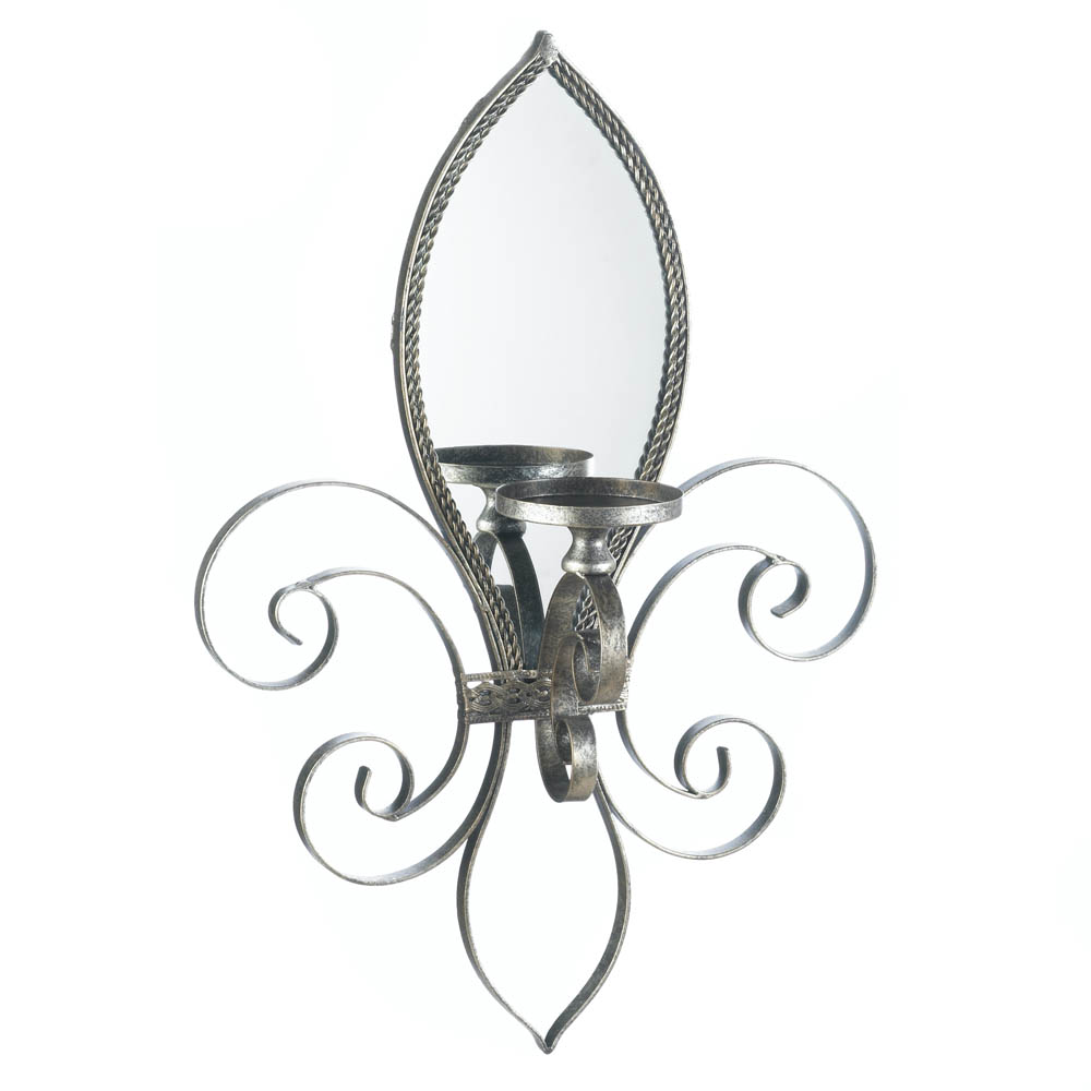 Wholesale Fleur De Lis Mirrored Wall Sconce Buy Wholesale Candle