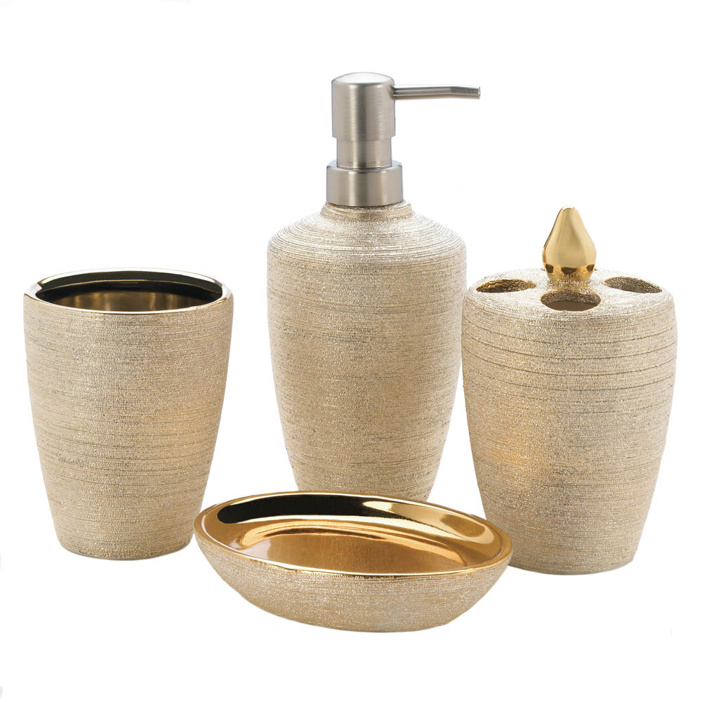 Wholesale Golden Shimmer Bath Accessories Buy Wholesale Bathroom Decor