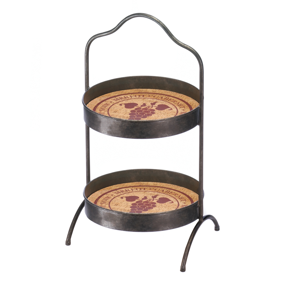 Wholesale Vineyard 2Tier Standing Tray Buy Wholesale Serving Trays