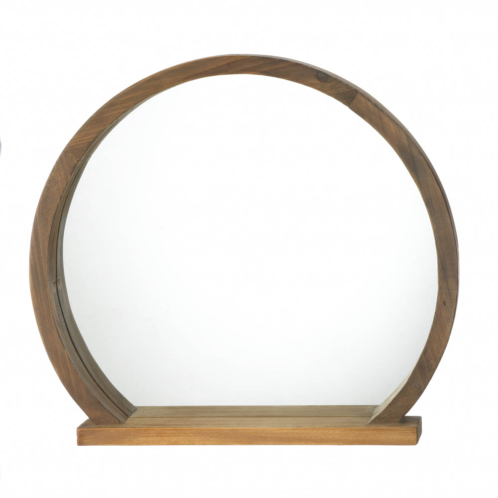 Wholesale Round Wooden Mirror With Shelf Buy Wholesale Mirrors
