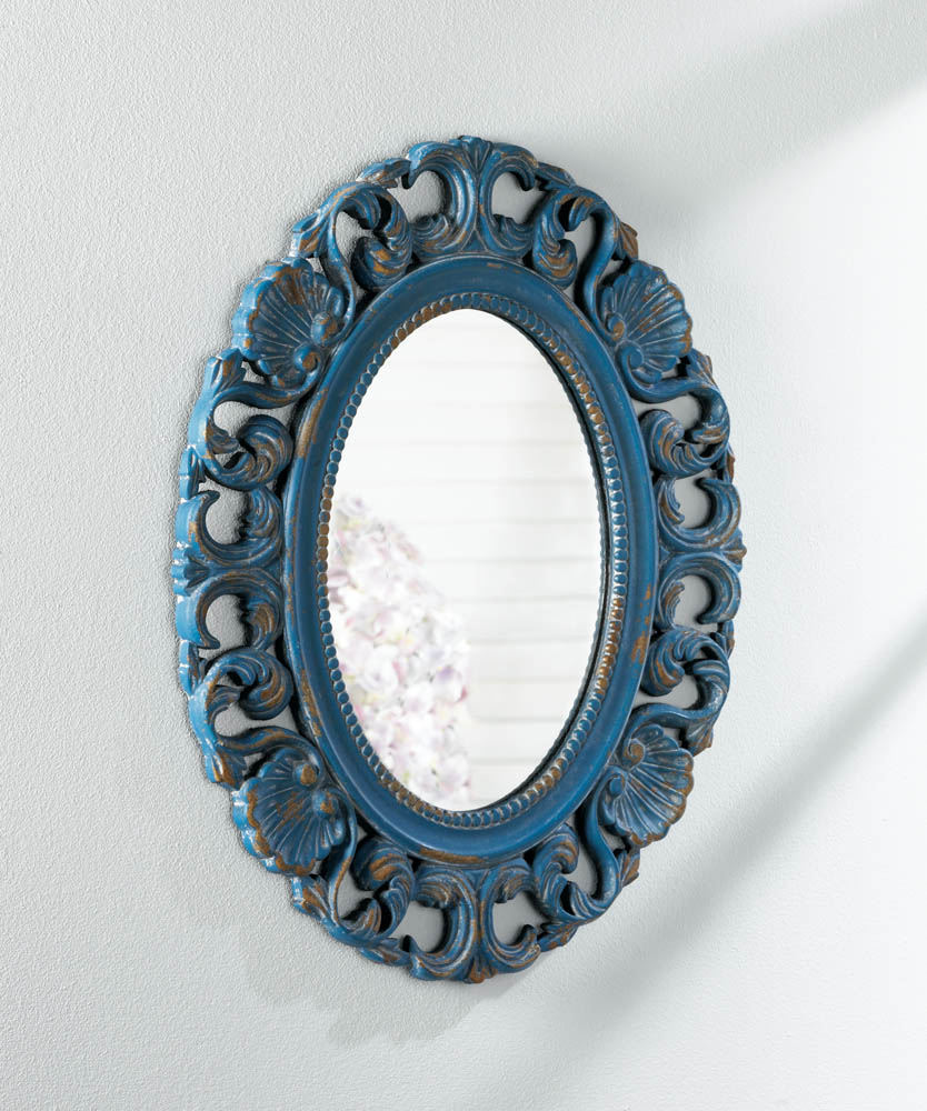Wholesale Vintage Belle Blue Mirror Buy Wholesale Mirrors