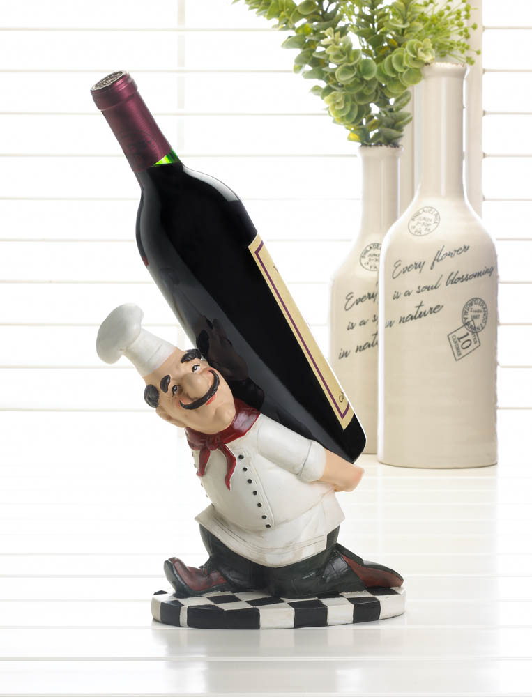 Wholesale Italian Chef's Back Wine Holder Buy Wholesale Wine Decor