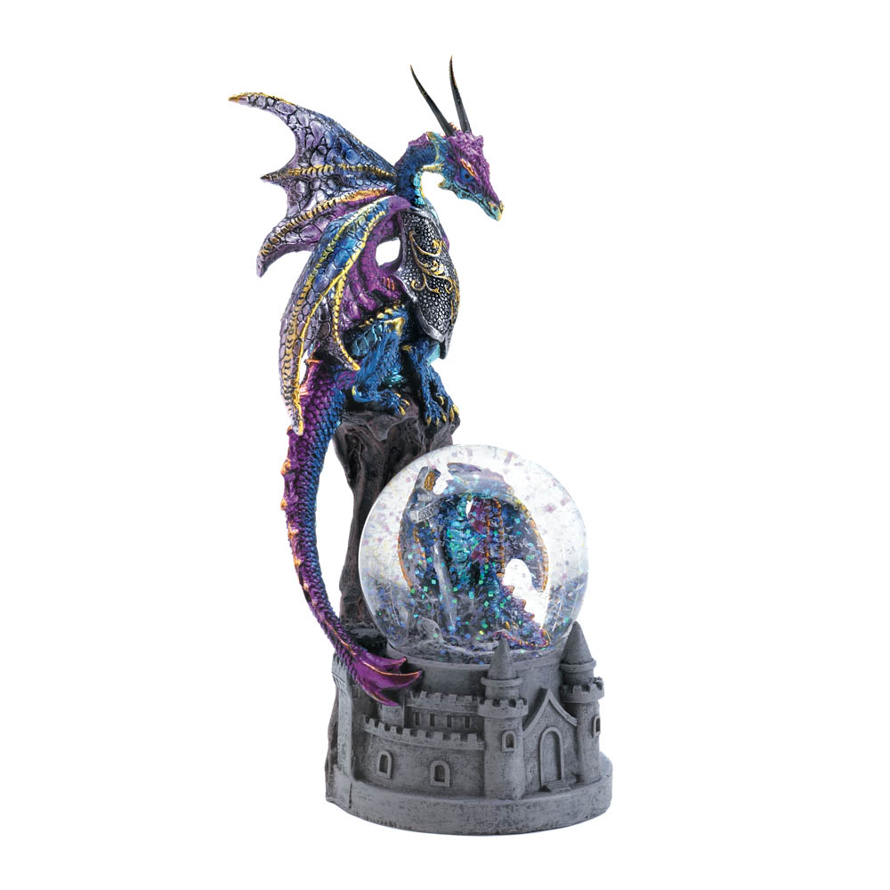 Wholesale Dragon Castle Glittering Snow Globe Buy Wholesale Dragon Gifts