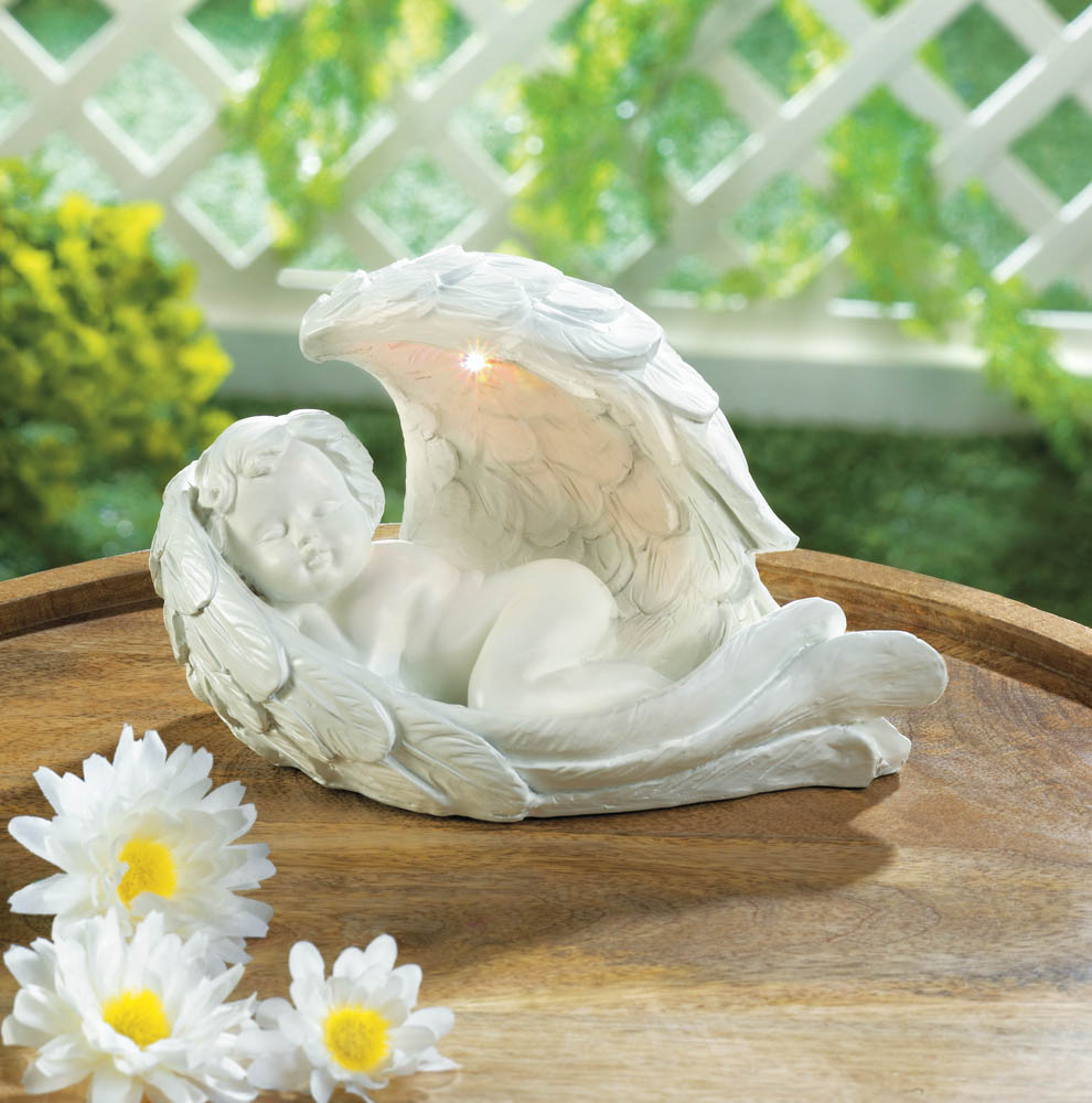 Wholesale Solar Peaceful Cherub Figurine Buy Wholesale Garden Statues
