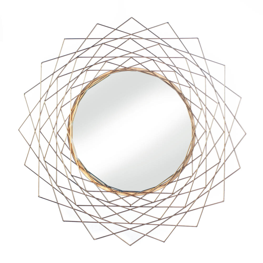 Wholesale Golden Geometric Wall Mirror Buy Wholesale Mirrors
