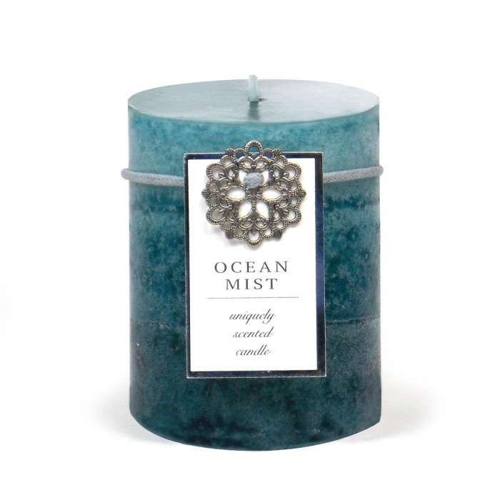 Ocean Mist Pillar Candle 3X4