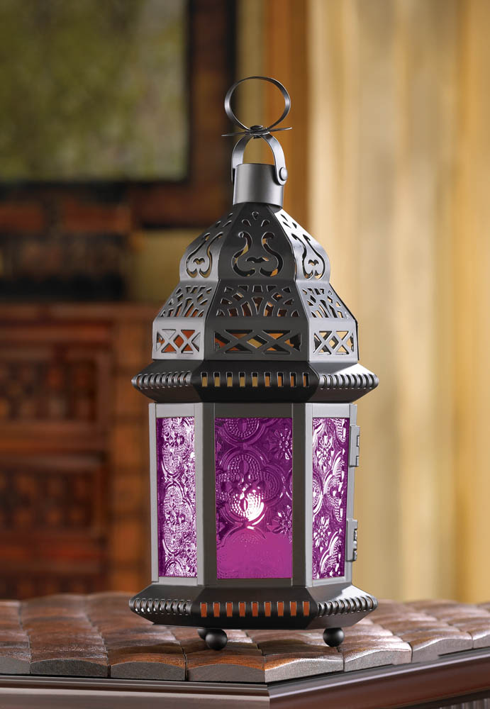 Wholesale Fuchsia Glass Moroccan Style Lantern Buy Wholesale Candle