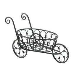 Black Iron Flower Cart