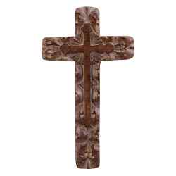 Carved Antique-Finish Wall Cross