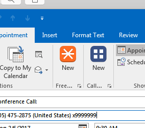 FreeConference manager outlook plugin