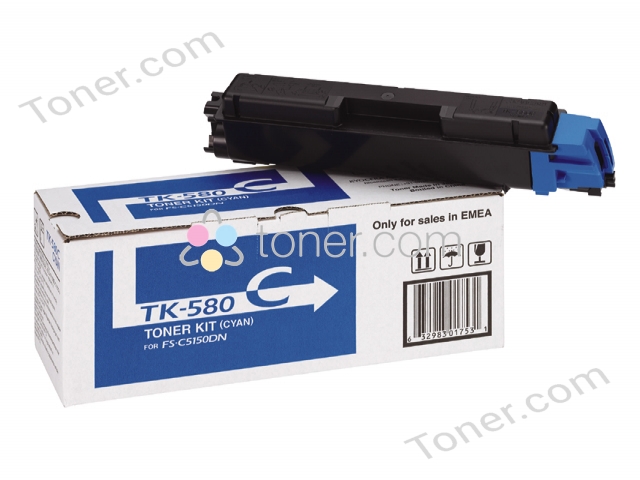 Kyocera 1t02ktcnl0 ''tk-580c'' cartouche toner, couleur cyan, pour imprimante fs-c5150dn (632983017371)