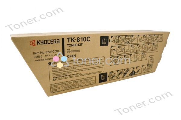 Toner cartridge kyocera kit cyan 20k tk-810c for fs-c8026n (370pc5kl) (632983002964)