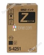 Riso S-4251,S4251 RISO Z TYPE INK BLACK Ink Toner.com information