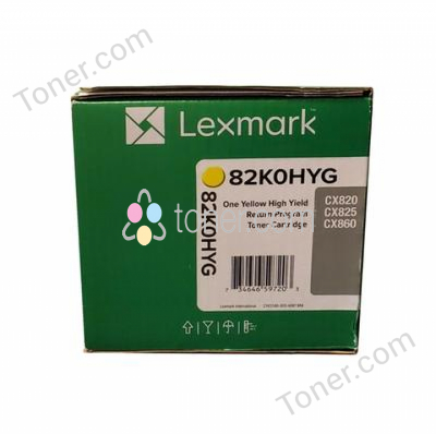 Lexmark 82K0HYG,21K3188 LEXMARK CX820 CX860 TONER Cartridge YELLOW