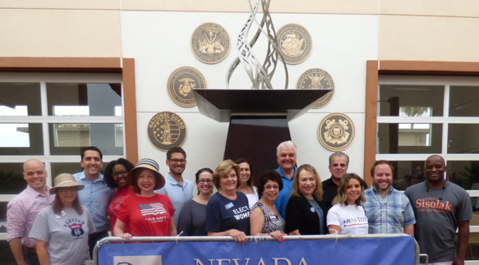 Democratic Gubernatorial Candidate Steve Sisolak and Democrats visit Veterans Village