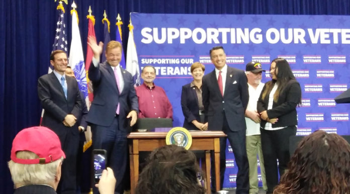 President Donald J. Trump signs “Improving Accountability and Whistleblower Protection at the Department of Veterans Affairs” and the largest VA budget at Las Vegas VA Medical Center (6900 North Pecos Road, North Las Vegas)