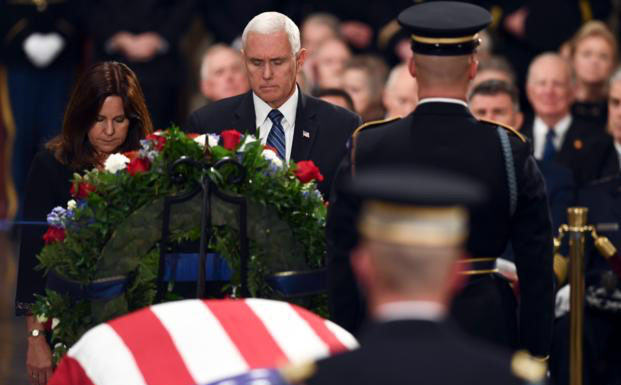 Ailing George H.W. Bush Did a Last ‘CAVU’ Favor for Pence’s Marine Son
