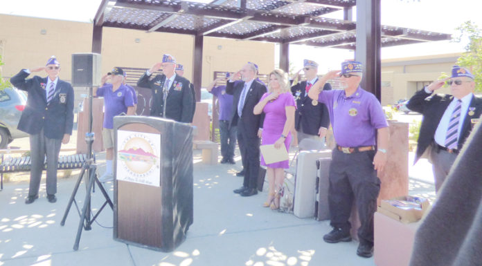 Purple Heart Ceremony in a Purple Heart City; Henderson