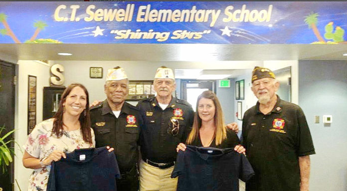 Veterans of Foreign Wars Post 3848 “ All American Post “ Made A Donation to C.T. Sewell Elementary School