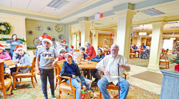 Local Kids Visit The Bridge Senior Residents For Christmas Carols And Bingo