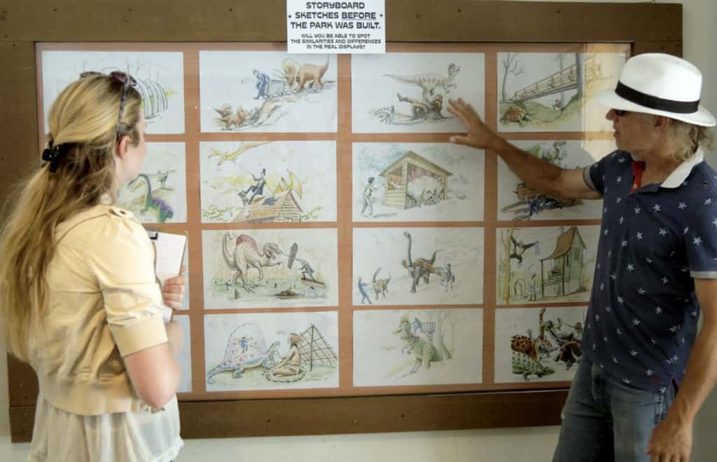 Mark-Cline's-Dinosaur-Kingdom-II-Combines-Civil-War-Soldiers-with-Dinosaurs-mark-cline-with-his-park-storyboard