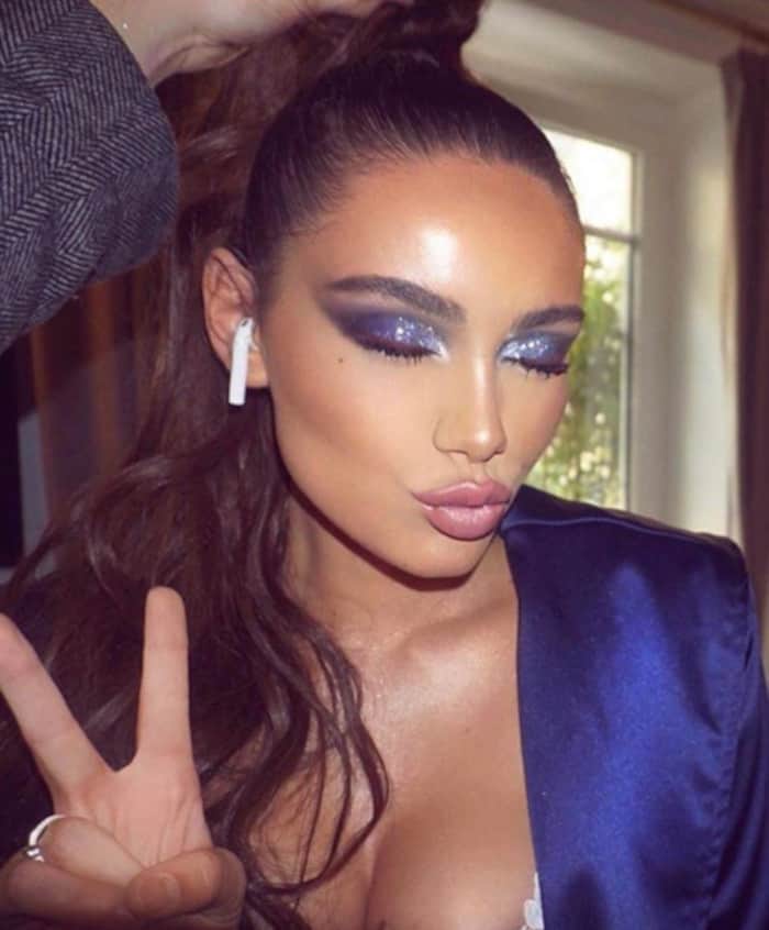blue makeup looks for fall