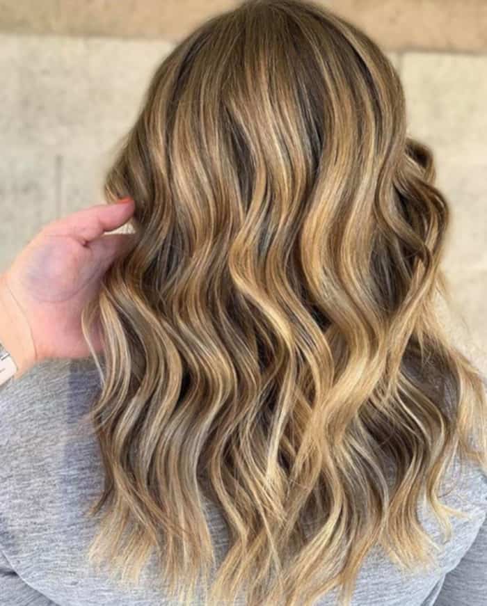 tweed balayage hair color