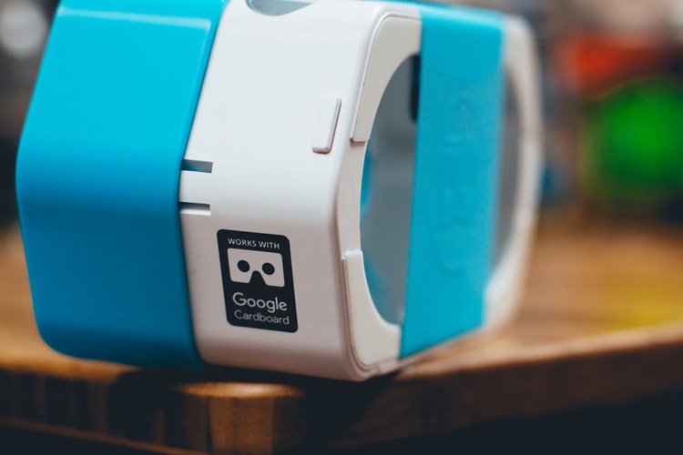 A mobile VR viewer: I am Cardboard A mobile VR viewer: I am Cardboard sitting on a table at the Yeti office.