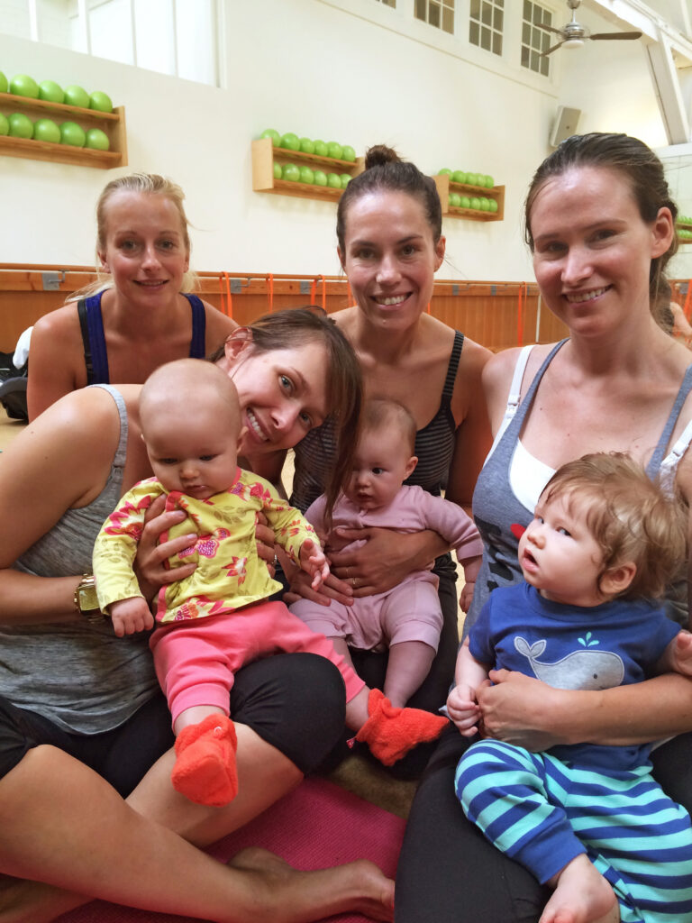 Aria Morgan postnatal moms in Venice Beach Yoga with Aria