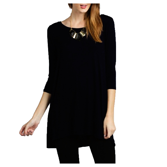 usa womens 3 4 sleeve tunic top dress neck blouse s usa womens 3 4 sleeve tunic top dress neck blouse s