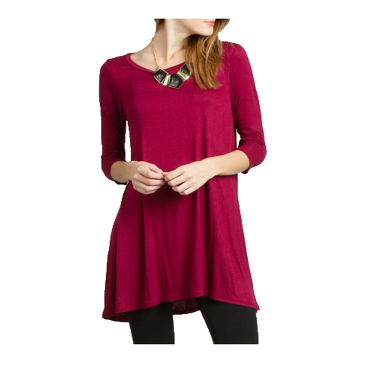 JollieLovin Women's Plus Size Summer Tunic Top – Loose Fit Short Sleeve T-Shirt To Wear With Leggings, Comfortable & Stylish - View #6