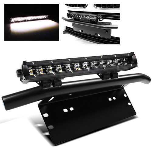 Front Bull Bar License Plate Mount Bracket/13" 72W LED Offroad Slim