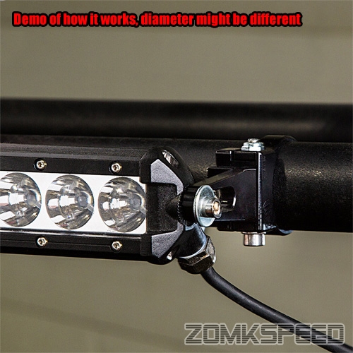 2PC 1.625& LED Light Bar Round Tube Mounting Bracket Clamp Holder Truck