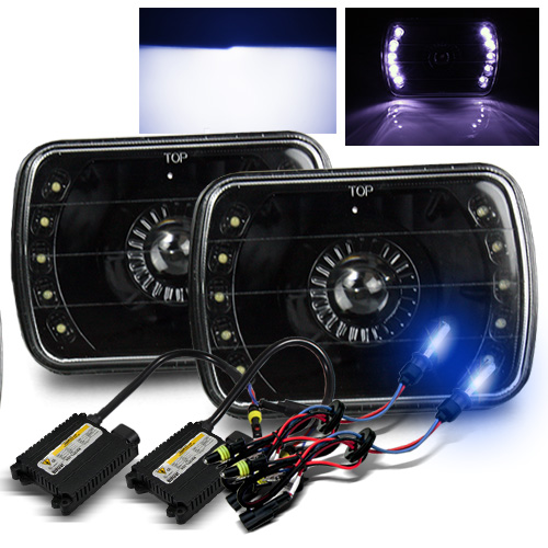 *10000K HID* 7x6 Sealed Beam LED TruRetrofit Projector Headlights